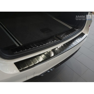 Накладка на задний бампер (черная матовая) BMW X3 F25 FL (2014-) бренд – Avisa главное фото